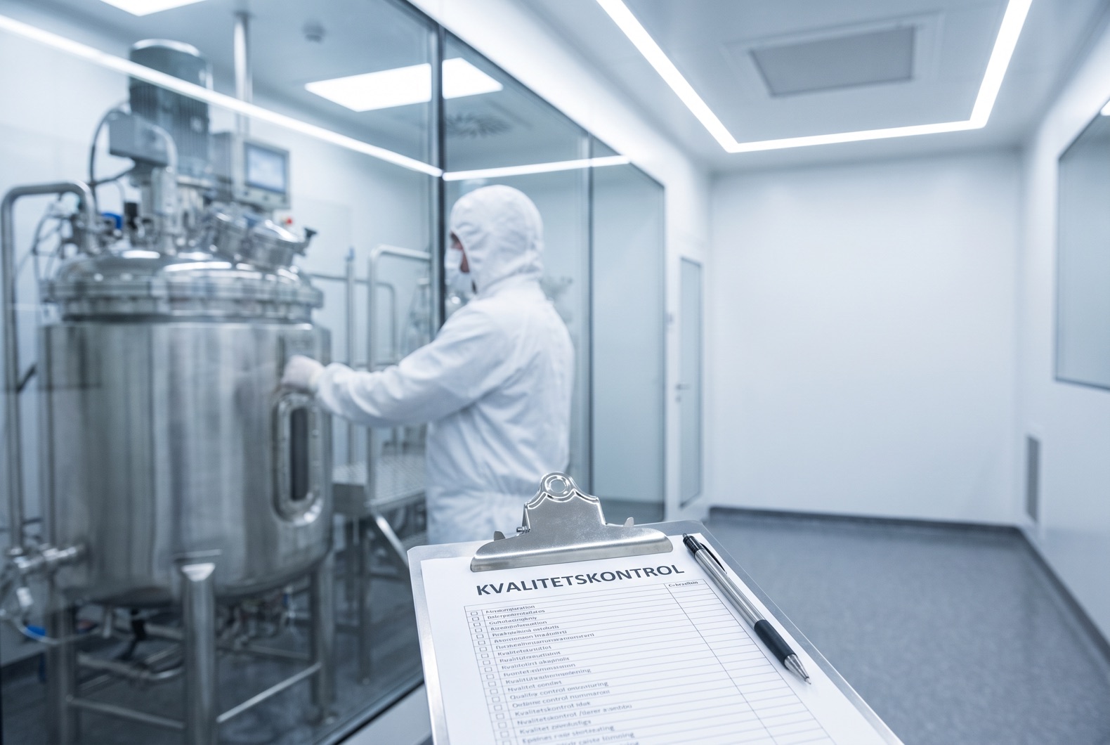 Interior of a Swedish pharmaceutical GMP clean room facility